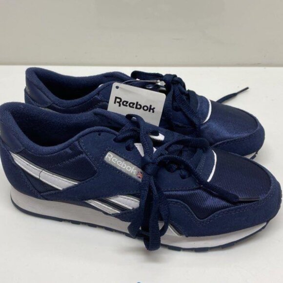 New Reebok Women's Classic Blue Lace-Up Low Top Round Toe Sneaker Shoes Sz 6.5 - Picture 3 of 6